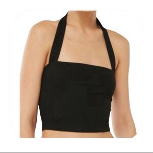 Urban Outfitters S black ribbed halter top